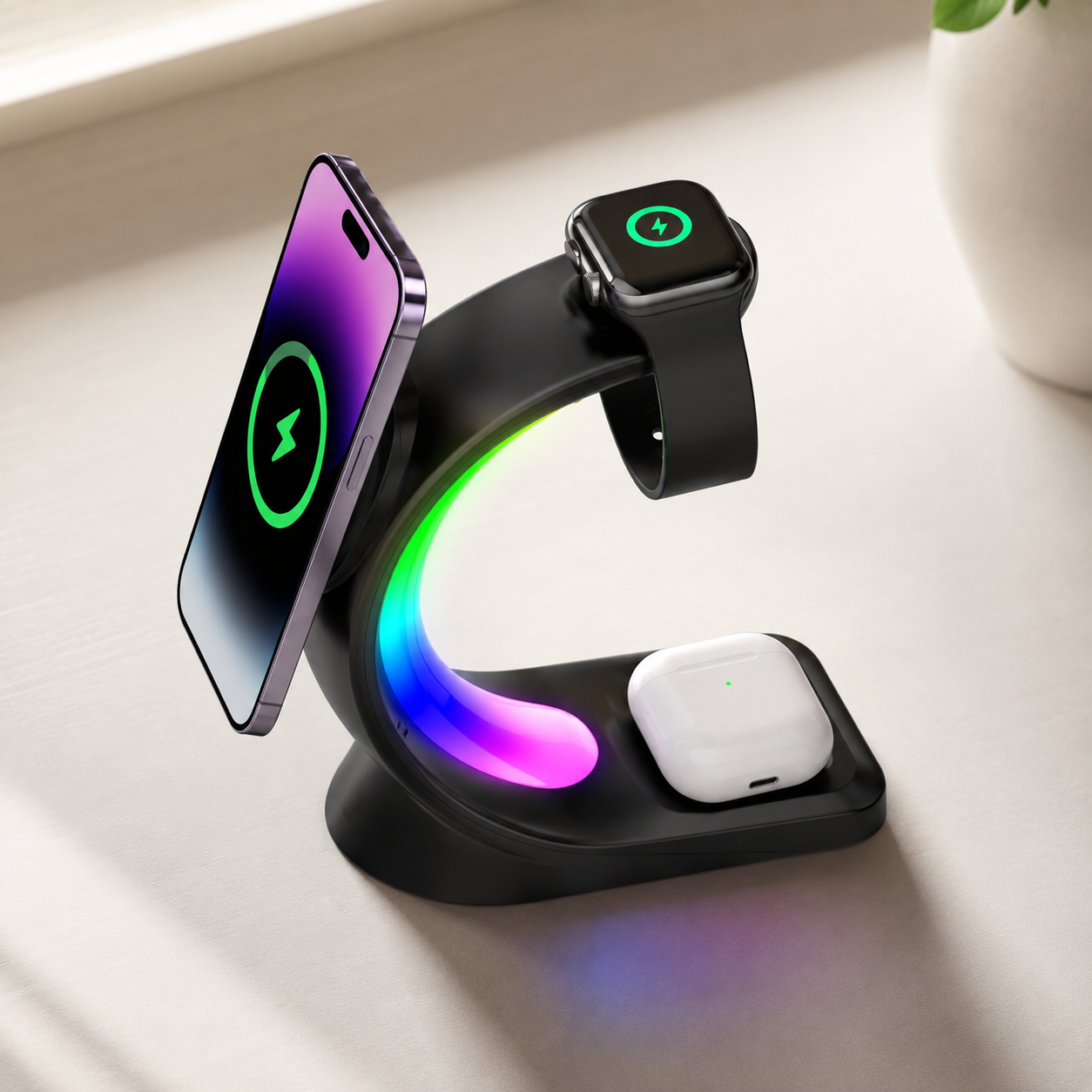 3-in-1 Magnetic Wireless Charging Station